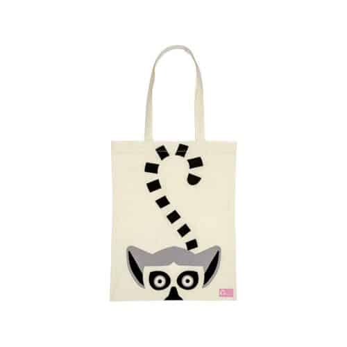 La taniere, zoo, refuge, parc animalier, cadeau, sac, shopping, tote bag, anniversaire, noel, lémurien
