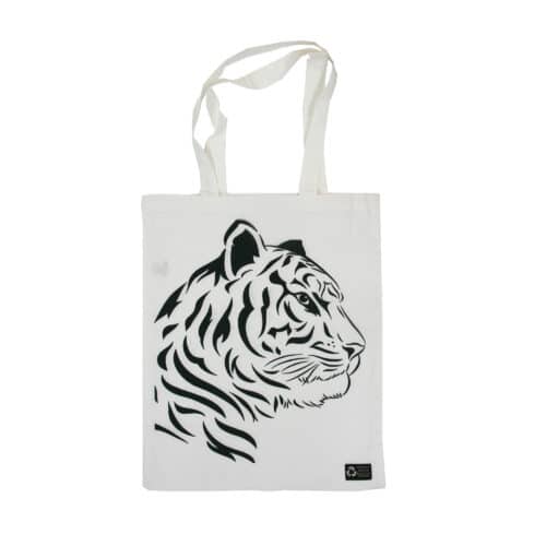 La taniere, zoo, refuge, parc animalier, cadeau, sac, shopping, tote bag, anniversaire, noël, tigre, fauve, carnivore, animal sauvage