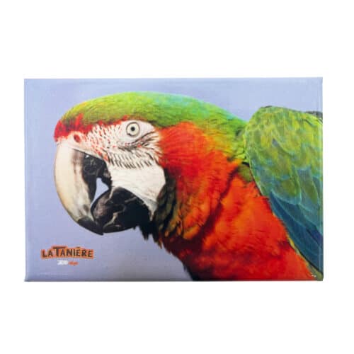 La Tanière, zoo, refuge, parc animalier, Chartres, Eure et Loir, cadeau, maison, magnet, souvenir, aimanté, ara, perroquet